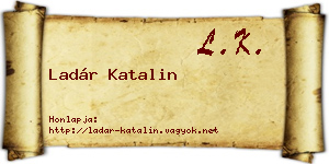 Ladár Katalin névjegykártya