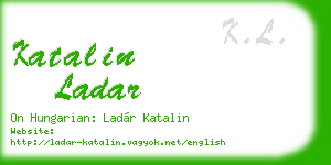 katalin ladar business card
