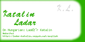 katalin ladar business card